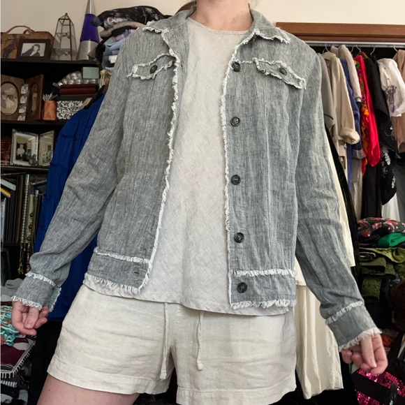 Carré Noir 100% Linen Jacket - Picture 14 of 16